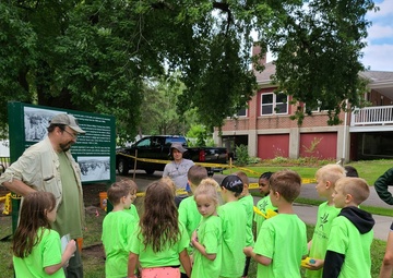 Fort McCoy archaeology team shares knowledge with youth during July 2022 South Post dig