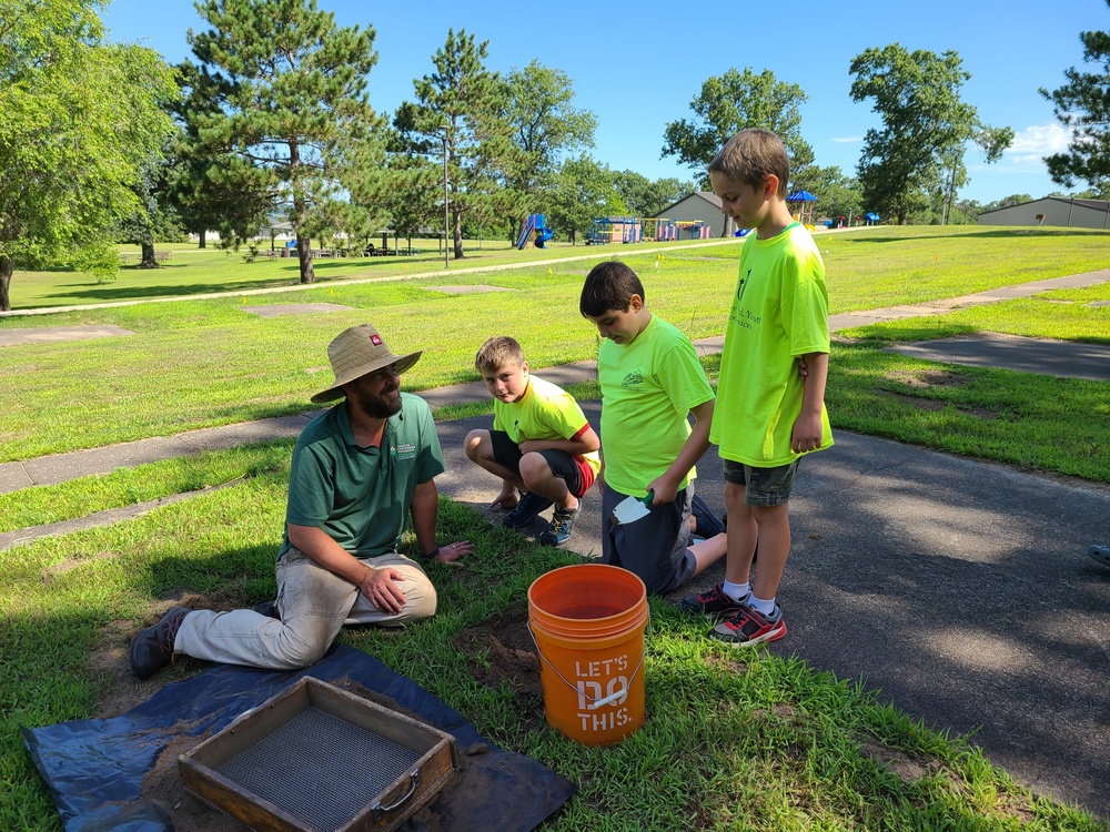 Fort McCoy archaeology team shares knowledge with youth during July 2022 South Post dig