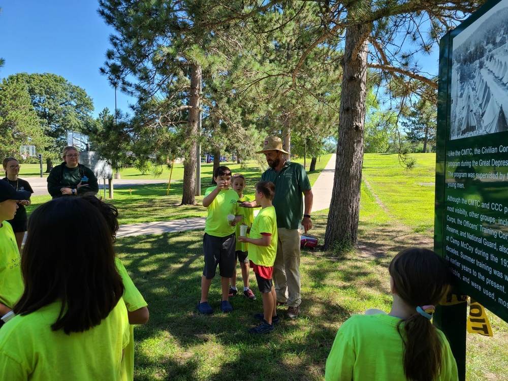 Fort McCoy archaeology team shares knowledge with youth during July 2022 South Post dig