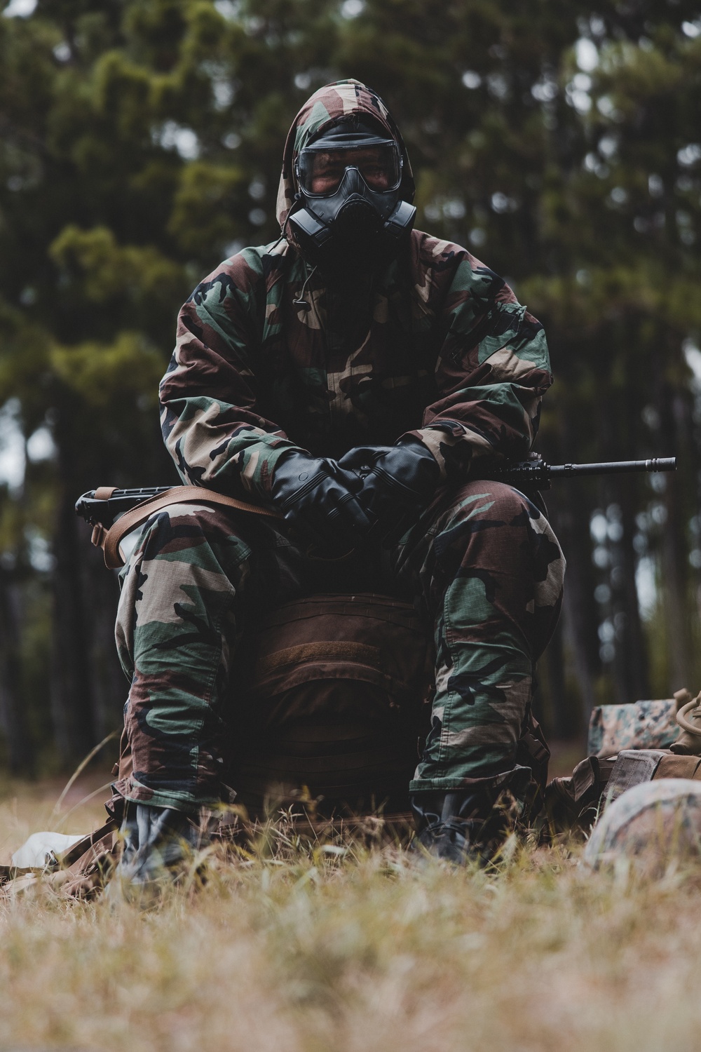 Combat Logistics Battalion 22 conducts simulated mass casualty chemical, biological, radiological, and nuclear training during its Marine Corps Combat Readiness Evaluation (Day 6)