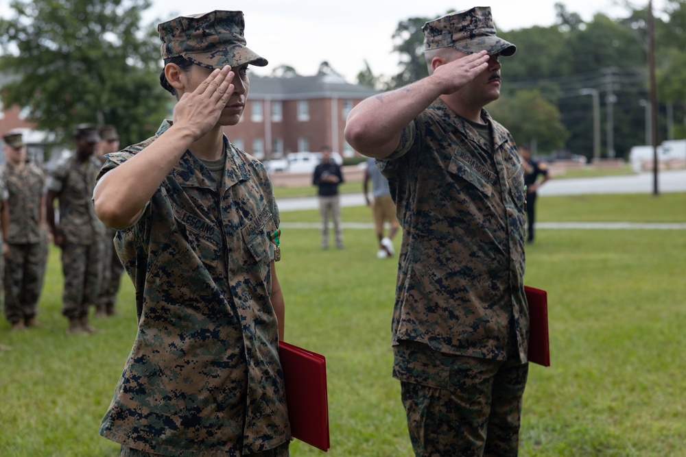 MCB Camp Lejeune PMO Marines recognized for saving a life