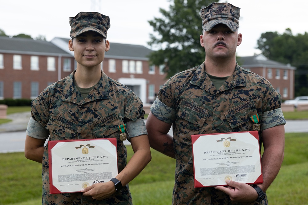 MCB Camp Lejeune PMO Marines recognized for saving a life