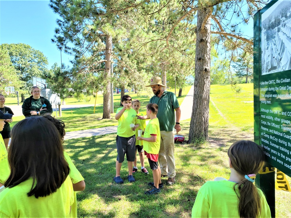 Fort McCoy archaeology team shares knowledge with youth during July 2022 South Post dig