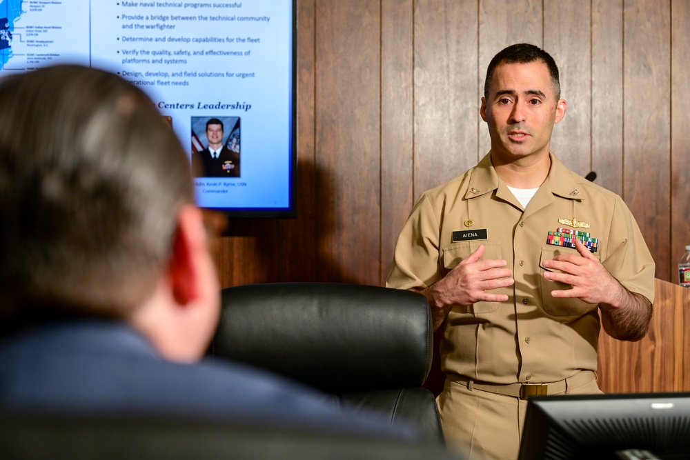 Chief Science Advisor for the Office of the Director, Operational Test and Evaluation, visits NSWC Corona