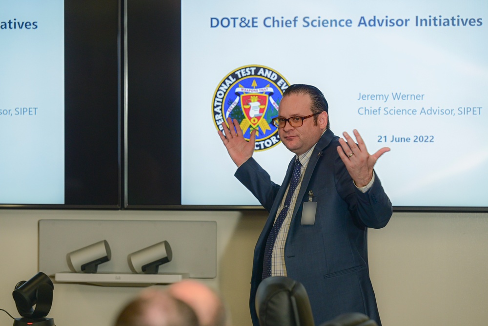 Chief Science Advisor for the Office of the Director, Operational Test and Evaluation, visits NSWC Corona