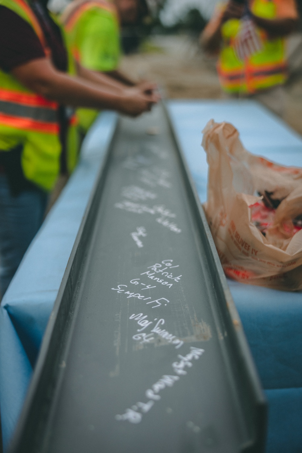 2nd Marine Logistics Group conducts topping out ceremony at new headquarters construction site