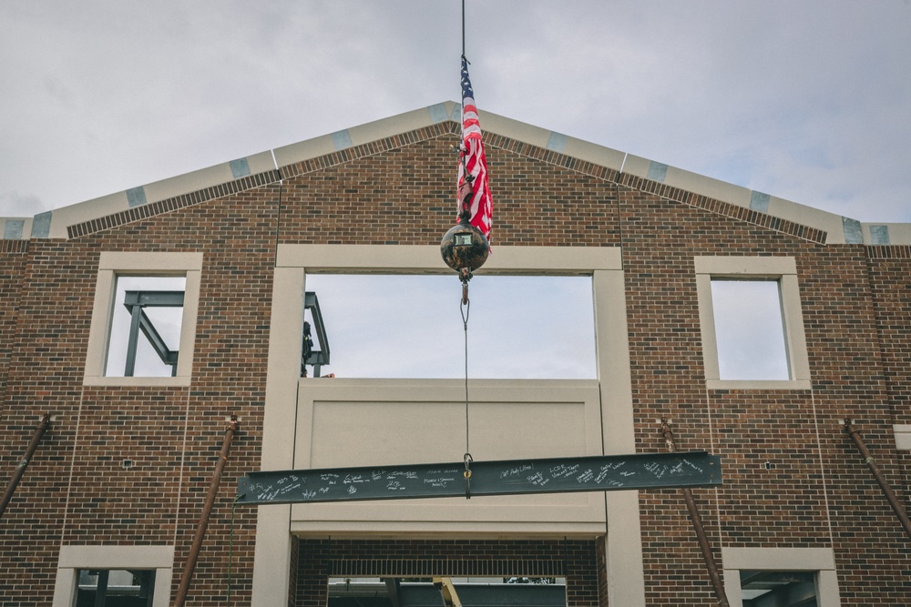 2nd Marine Logistics Group conducts topping out ceremony at new headquarters construction site