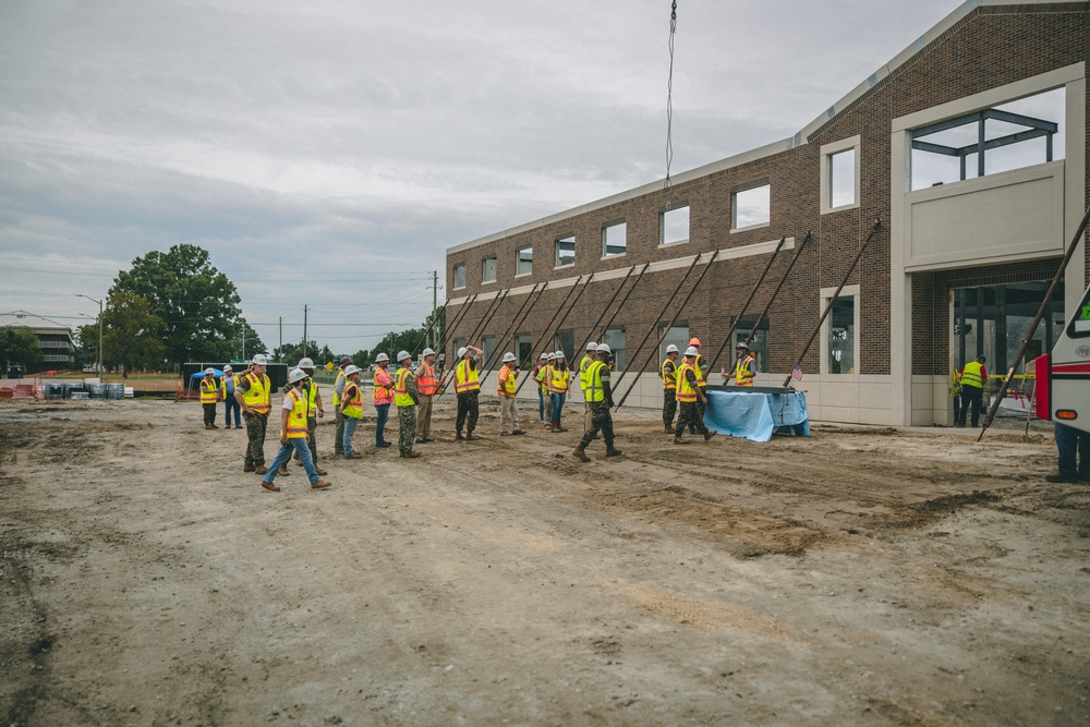 2nd Marine Logistics Group conducts topping out ceremony at new headquarters construction site