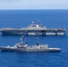 USS Tripoli and JS Ohnami Sail in Formation