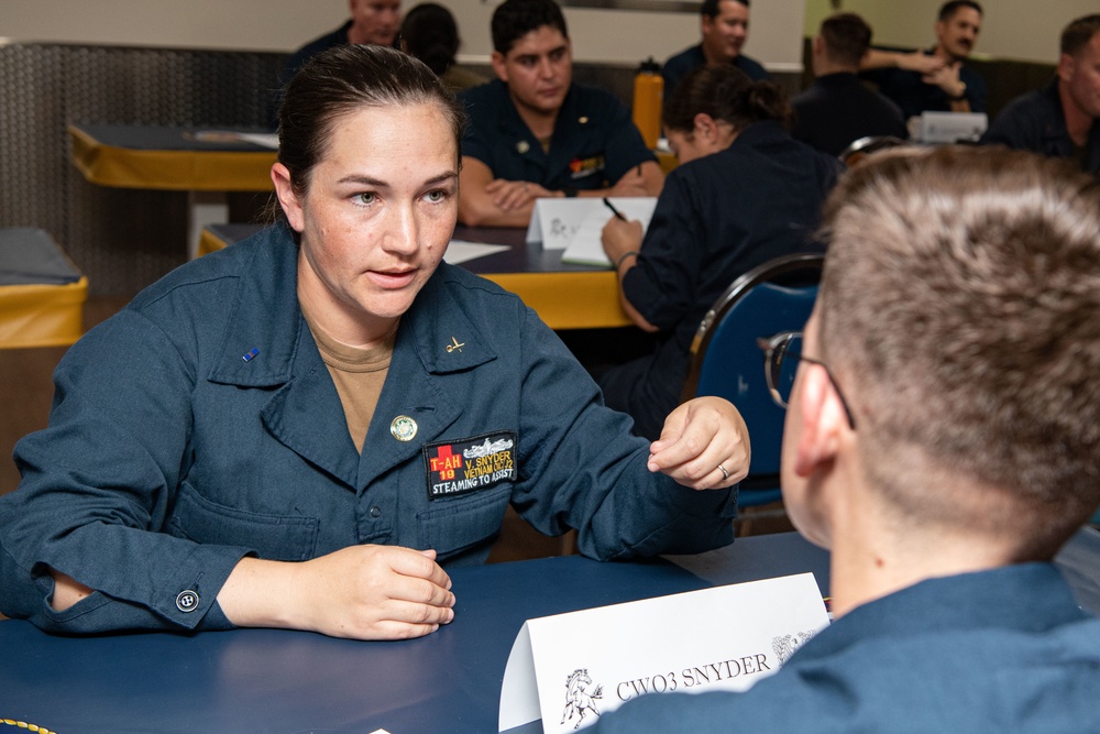 Sailors Aboard USNS Mercy Participate in Enlisted Mentorship Session