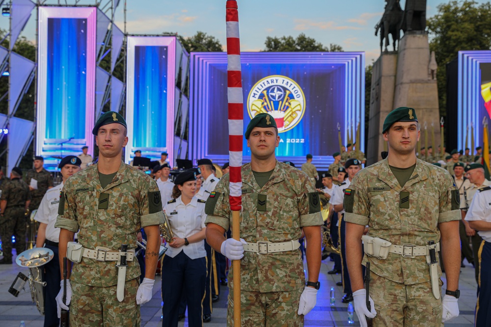 Big Red One Band Conducts Dress Rehearsal with NATO Ally Bands