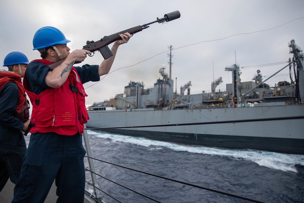 The USS Bainbridge is on a scheduled deployment in the U.S. Naval Forces Europe area of operations, employed by U.S. Sixth Fleet to defend U.S., Allied and Partner interests.