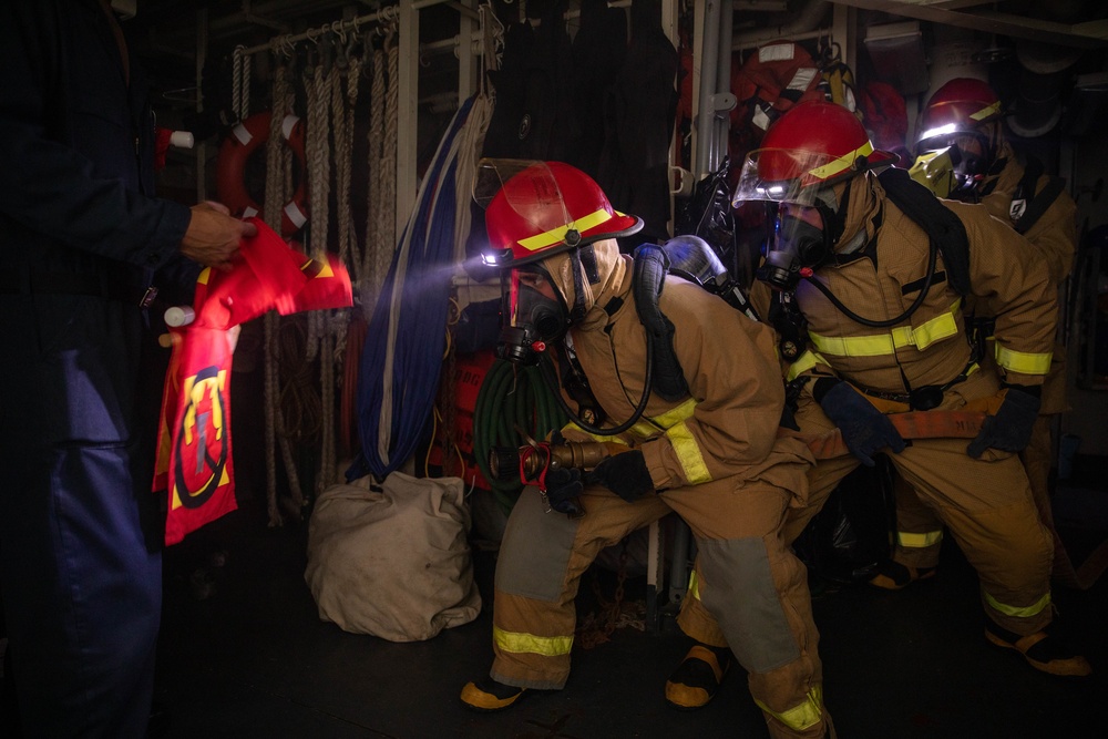 The USS Bainbridge is on a scheduled deployment in the U.S. Naval Forces Europe area of operations, employed by U.S. Sixth Fleet to defend U.S., Allied and Partner interests.
