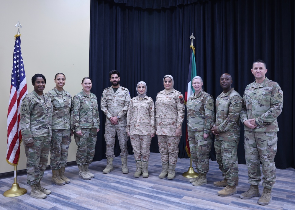 Kuwait Soldiers Visit Area Support Group – Kuwait during Women’s Equality Day Event, 2022