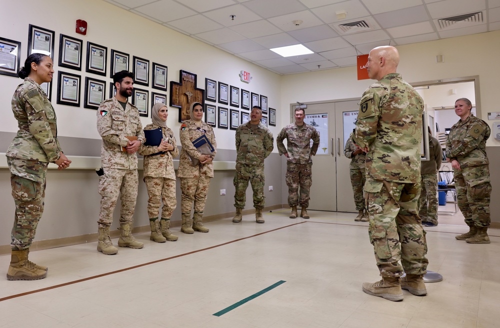 Kuwait Soldiers Visit Area Support Group – Kuwait, during Women’s Equality Day Event, 2022