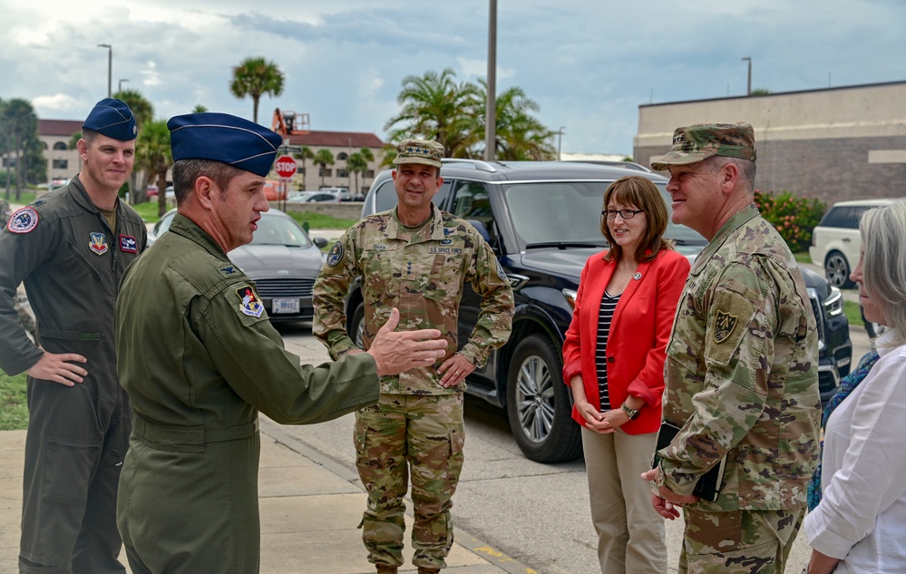 USSPACECOM Leadership Visit Patrick Space Force Base Prior to NASA's Artemis I Launch