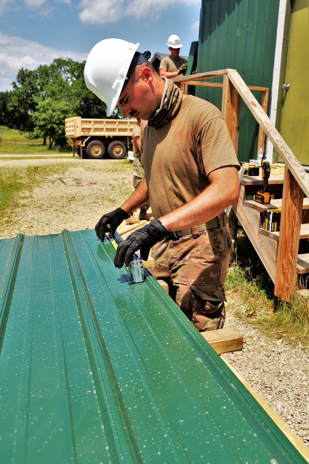 Troop project work at Fort McCoy's Tactical Training Base Courage