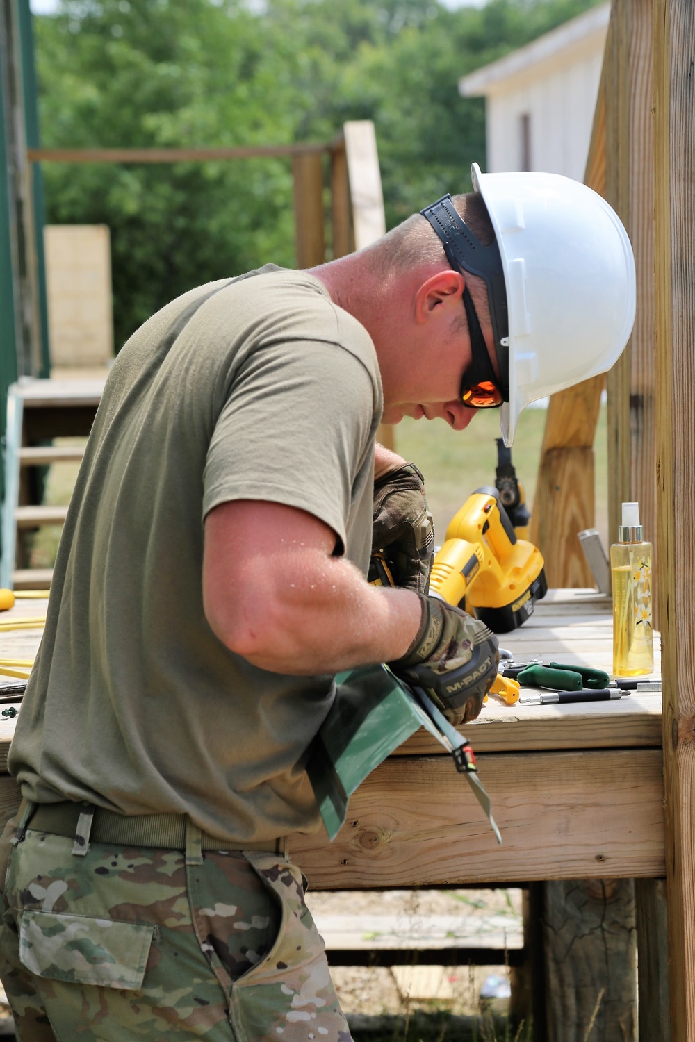 Troop project work at Fort McCoy's Tactical Training Base Courage