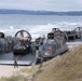 Landing Craft, Air Cushion unload vechicles ashore