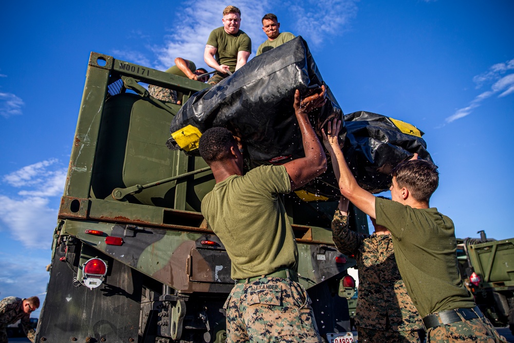 U.S. Marines setup a FARP during Orient Shield 22