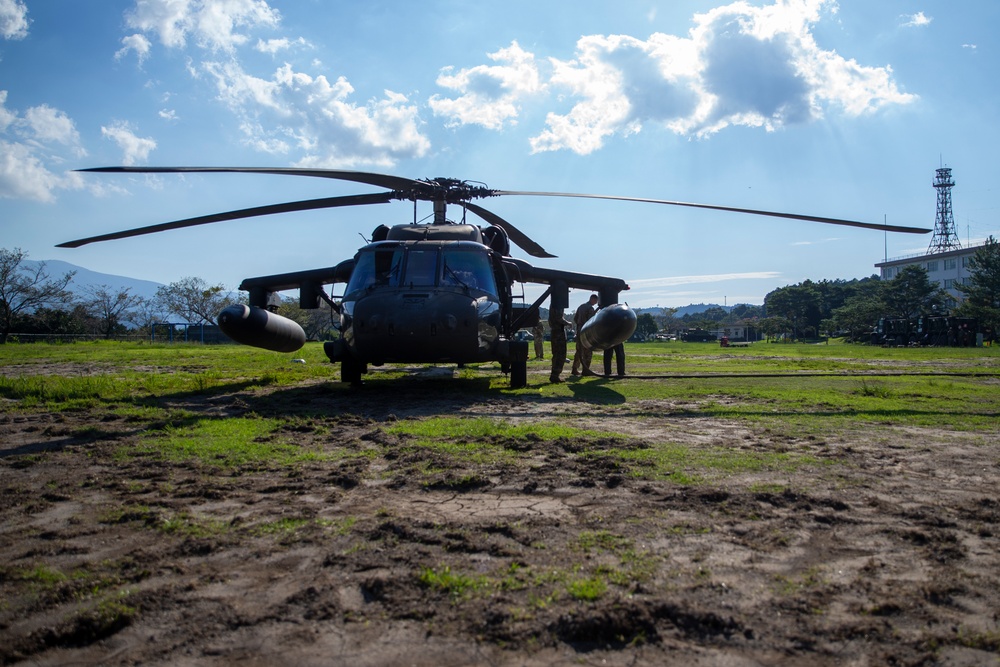 U.S. Marines setup a FARP during Orient Shield 22