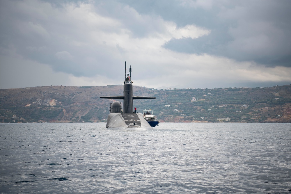 USS Florida operates in the vicinity of NSA Souda Bay