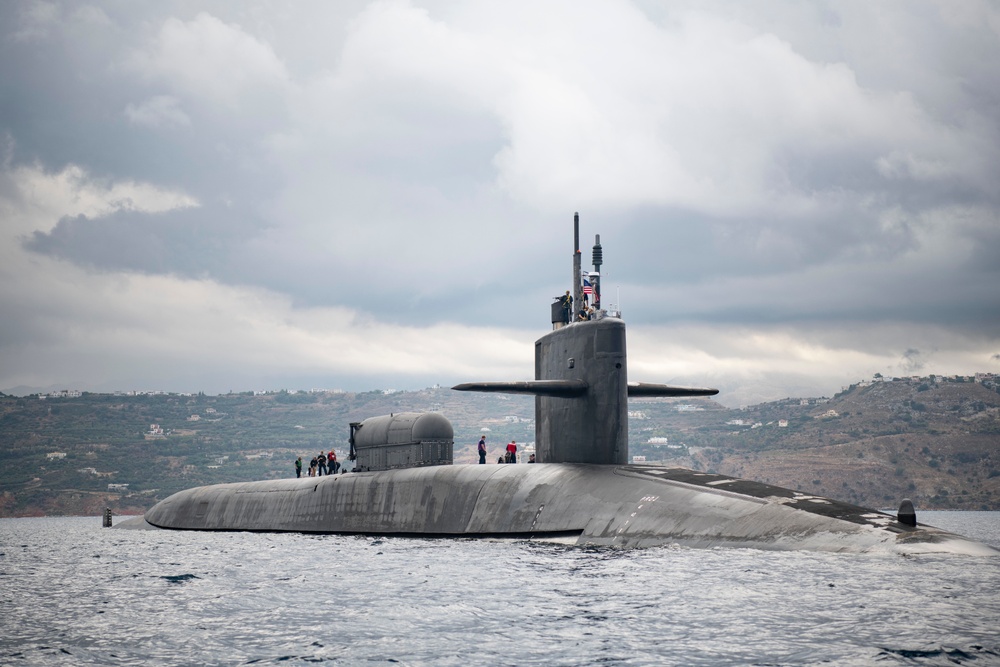 USS Florida operates in the vicinity of NSA Souda Bay