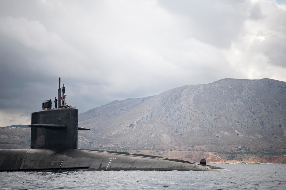 USS Florida operates in the vicinity of NSA Souda Bay