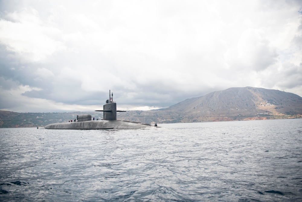 USS Florida operates in the vicinity of NSA Souda Bay