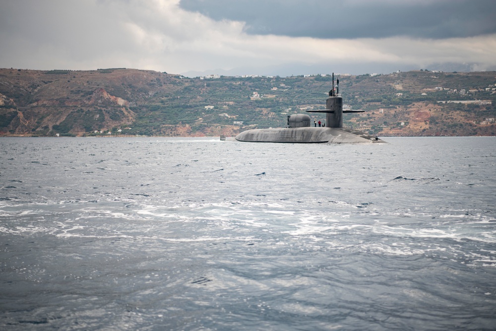 USS Florida operates in the vicinity of NSA Souda Bay