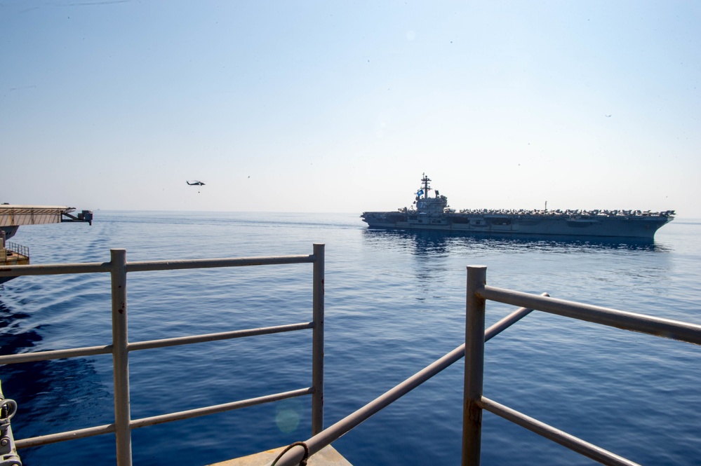 The Harry S. Truman Carrier Strike Group is on a scheduled deployment in the U.S. Naval Forces Europe area of operations, employed by U.S. Sixth Fleet to defend U.S., allied and partner interests.