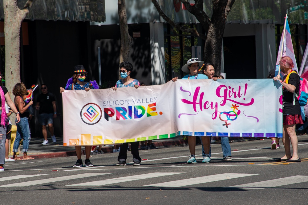 Pride | Leaders of California National Guard and California Military Department march during the Silicon Valley Pride Parade