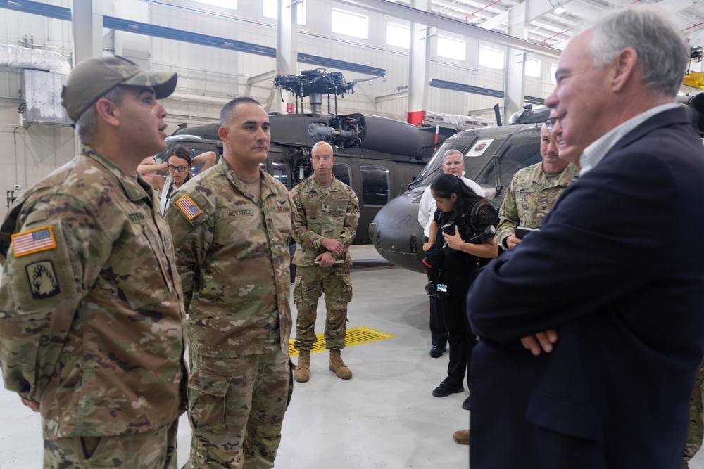 TRADOC Commanding General and U.S. Senator Tim Kaine Visit 128th Aviation Brigade!