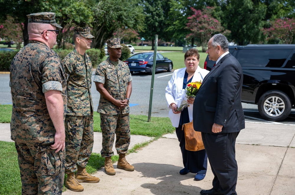 SECNAV visits US Marine Memorial Chapel