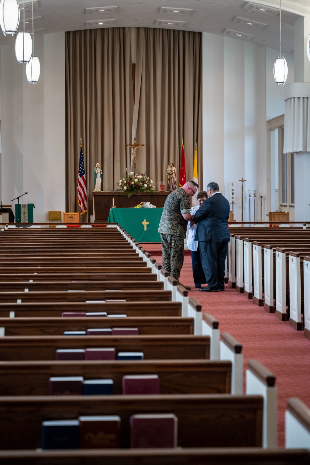 SECNAV visits US Marine Memorial Chapel