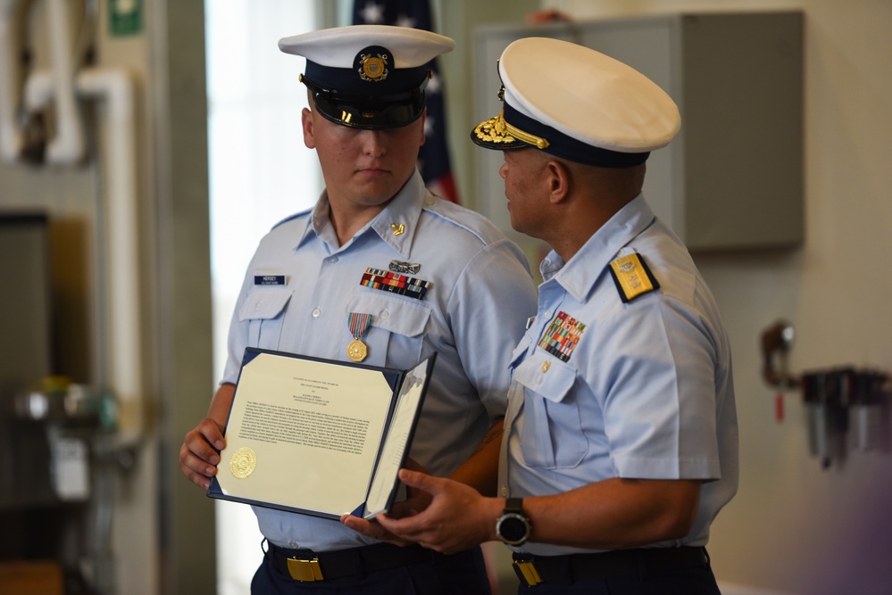 U.S. Coast Guard Medal ceremony at Station Cleveland Harbor