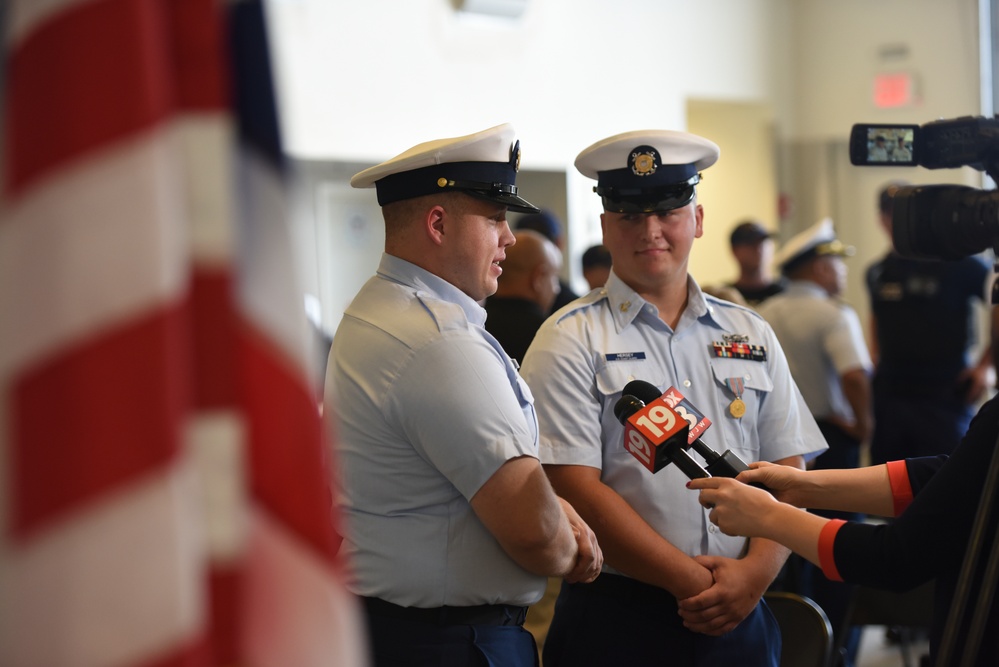 U.S. Coast Guard Medal ceremony at Station Cleveland Harbor