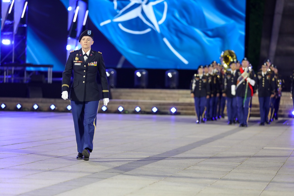 Big Red One Band Participates in Inaugural Lithuanian Military Tattoo with NATO Allies