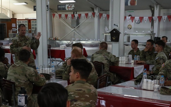 Visit from the State Command Sergeant Major