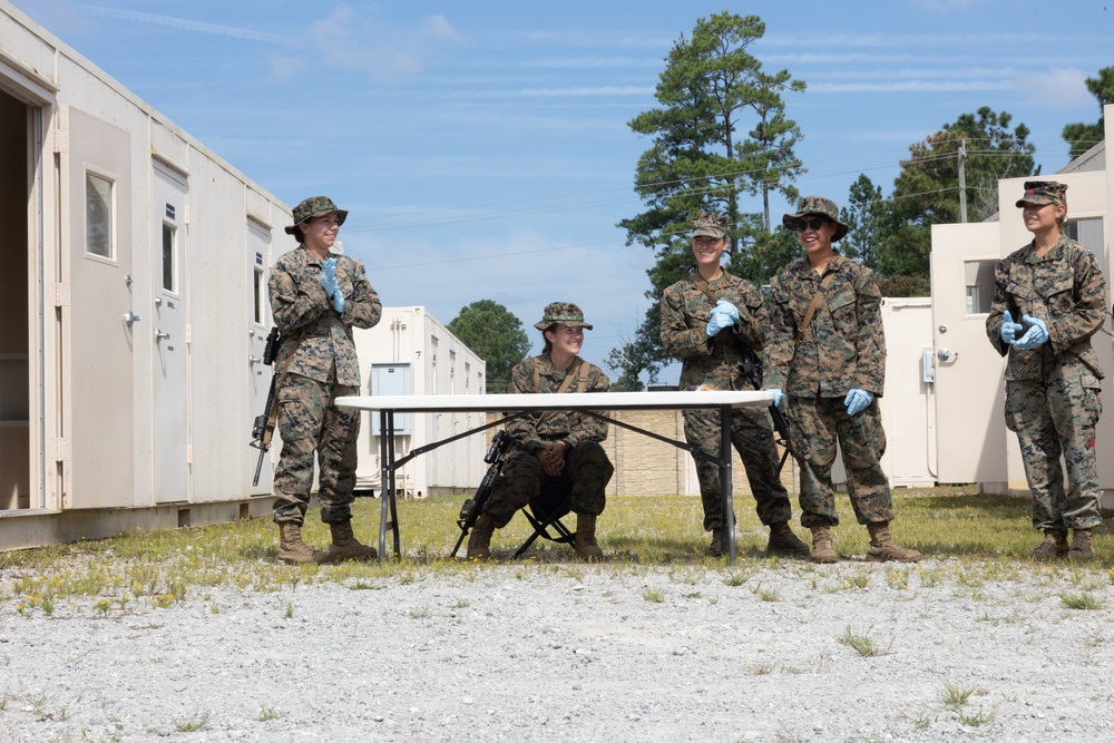 Combat Logistics Battalion 22 conducts Evacuation Control Center training during its Marine Corps Combat Readiness Evaluation (Day 8)