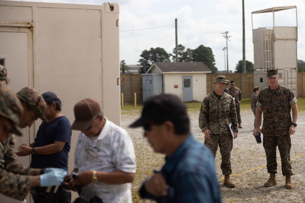 Combat Logistics Battalion 22 conducts Evacuation Control Center training during its Marine Corps Combat Readiness Evaluation (Day 8)