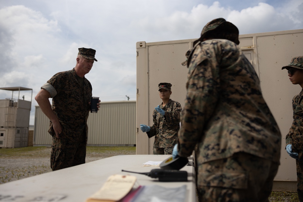 Combat Logistics Battalion 22 conducts Evacuation Control Center training during its Marine Corps Combat Readiness Evaluation (Day 8)