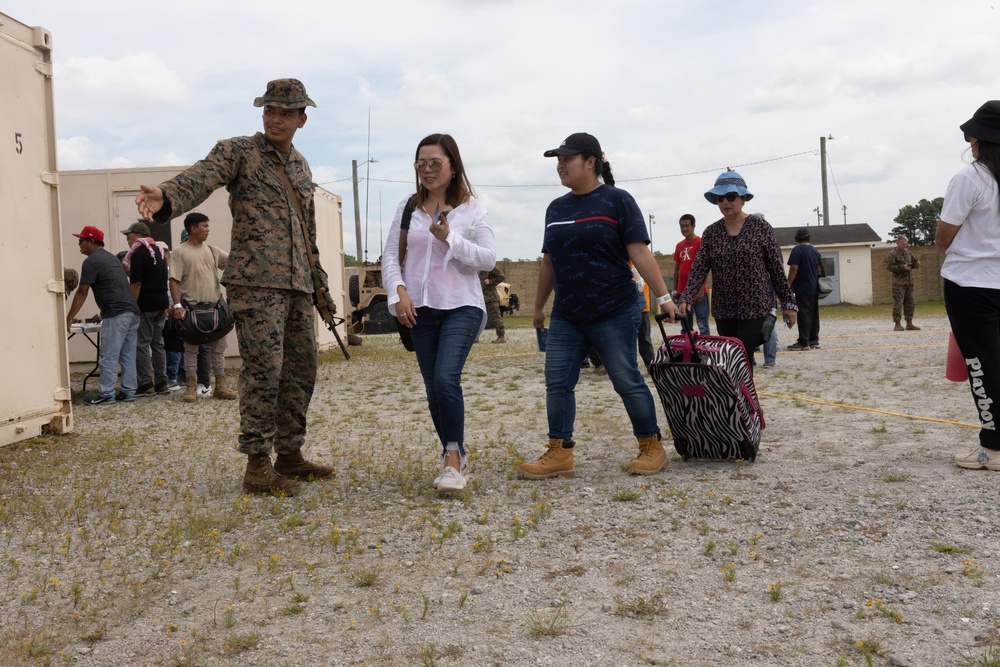 Combat Logistics Battalion 22 conducts Evacuation Control Center training during its Marine Corps Combat Readiness Evaluation (Day 8)