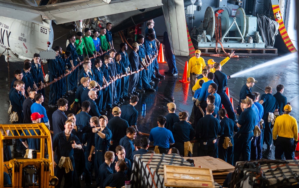 The Harry S. Truman Carrier Strike Group is on a scheduled deployment in the U.S. Naval Forces Europe area of operations, employed by U.S. Sixth Fleet to defend U.S., allied and partner interests.