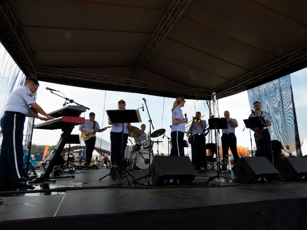 The U.S. Air Forces Ambassador’s Rock Band performs at various Slovak International Air Fest Events