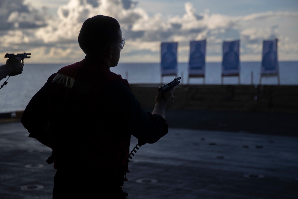 USS Tripoli Small arms Gun Shoot