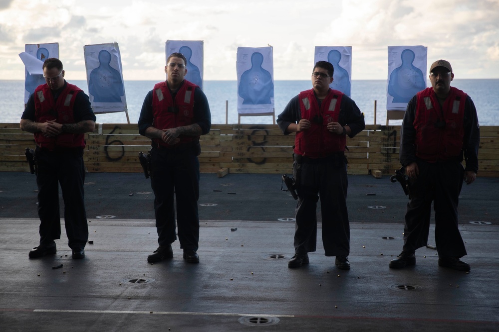 USS Tripoli Small arms Gun Shoot