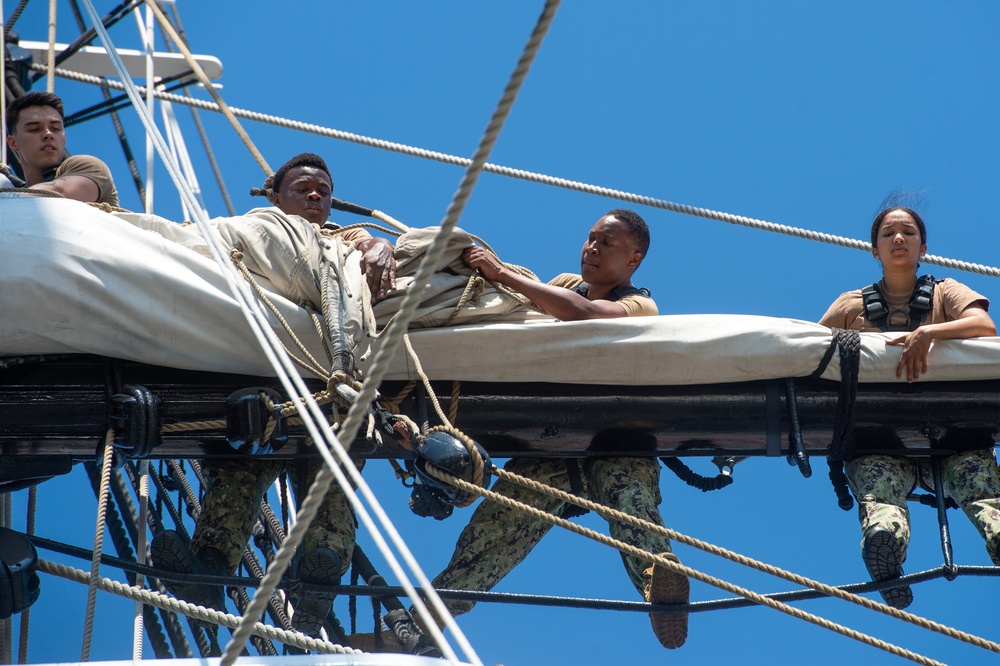 USS Constitution Conducts Training