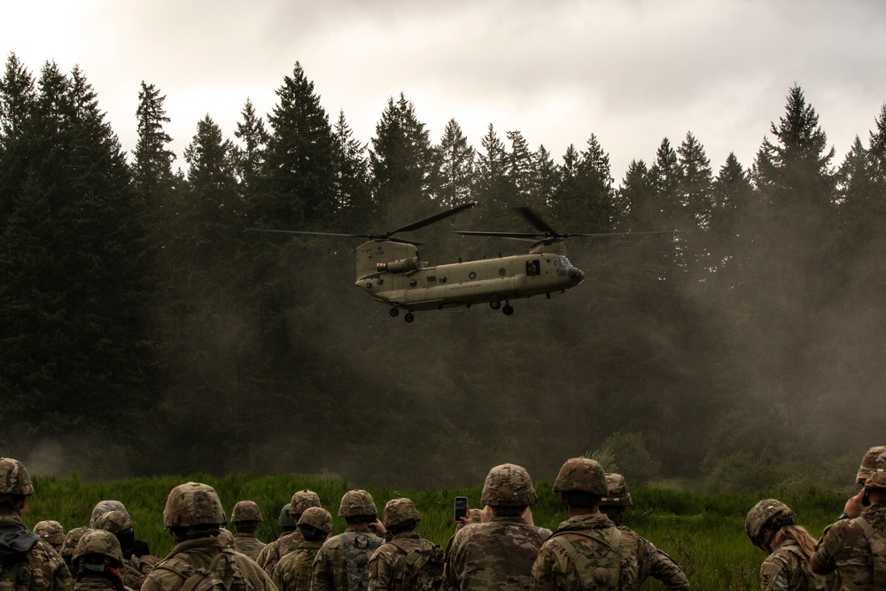 Coming soon to a STX lane near you: Army National Guard officer candidates conduct air infiltration during OCS Phase III