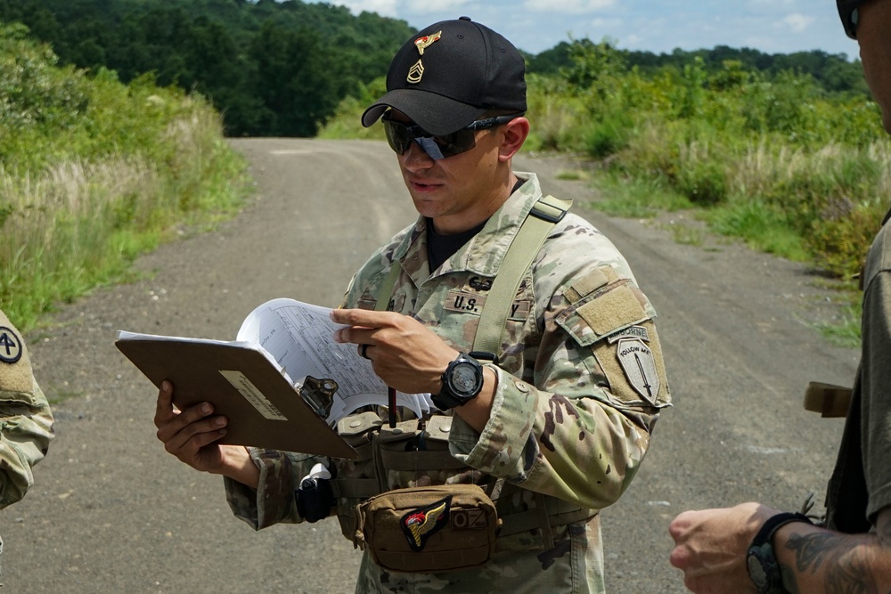 Soldiers call in support during Pathfinder School